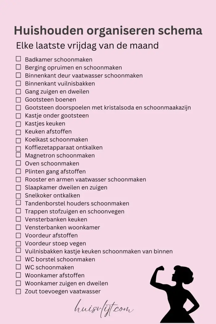 huishouden checklist