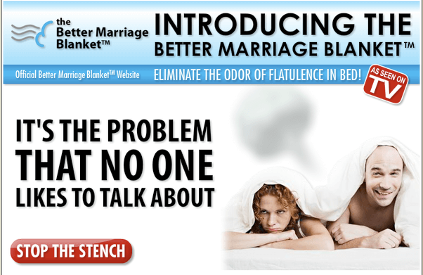 Winden laten in bed: de Better Marriage Blanket absorbeert geurtjes