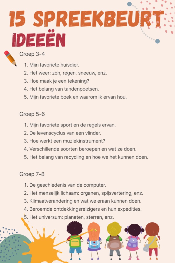 spreekbeurt ideeën