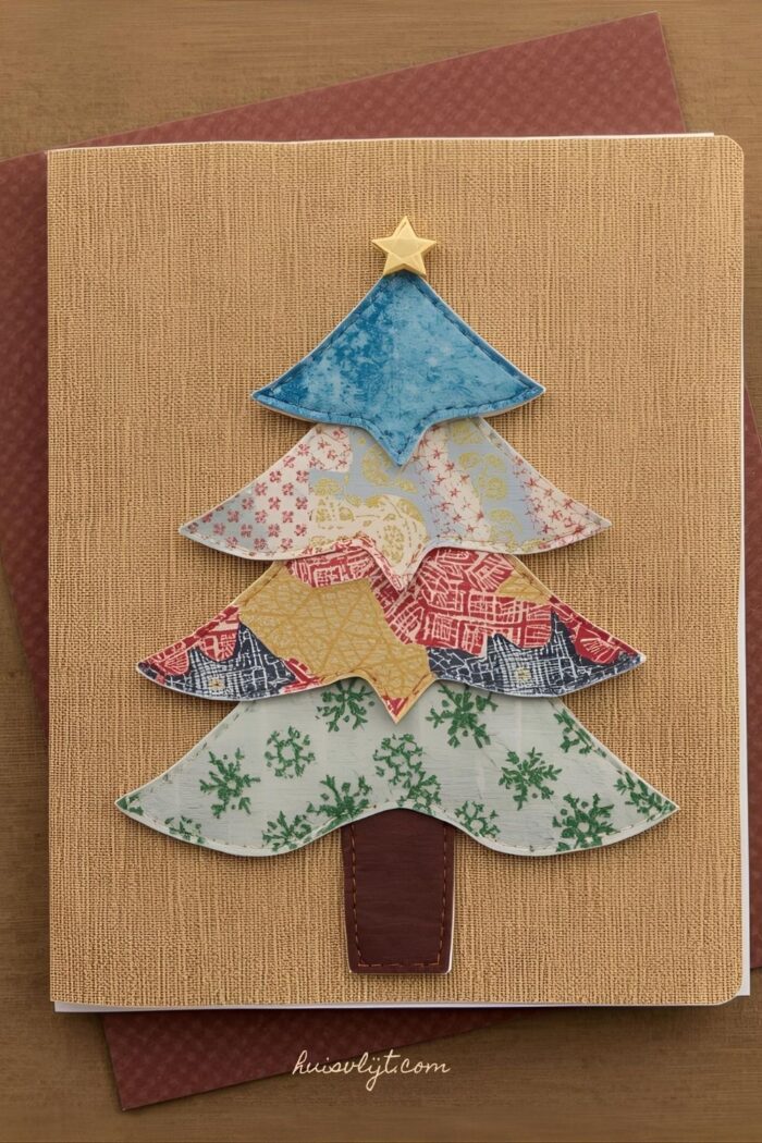 zelfgemaakte kerstkaarten knutselen