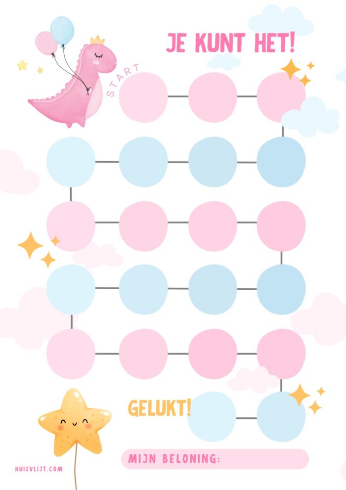 gratis printable zindelijkheidstraining