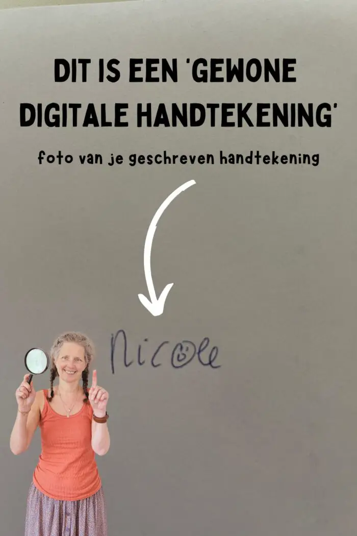 gewone digitale handtekening
