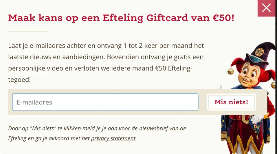 efteling giftcard