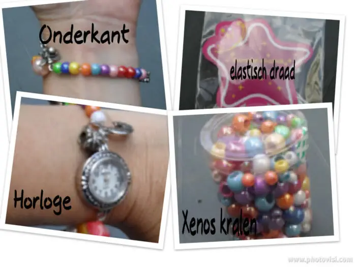 Zelf armband maken met kralen en horloge 1 zelf armband maken
