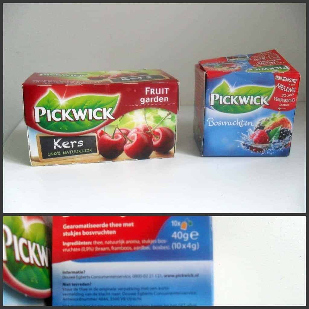 Pickwick thee: grotere verpakking, minder thee voor je geld