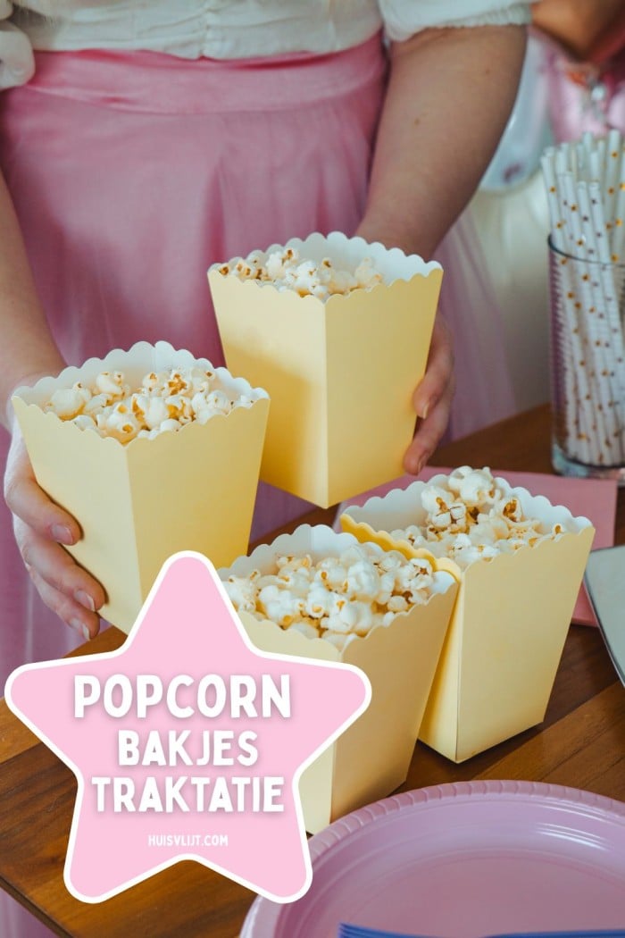 popcorn bakjes traktatie