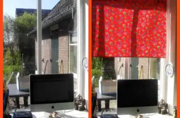 Goedkoop gordijn: lap over een touwtje