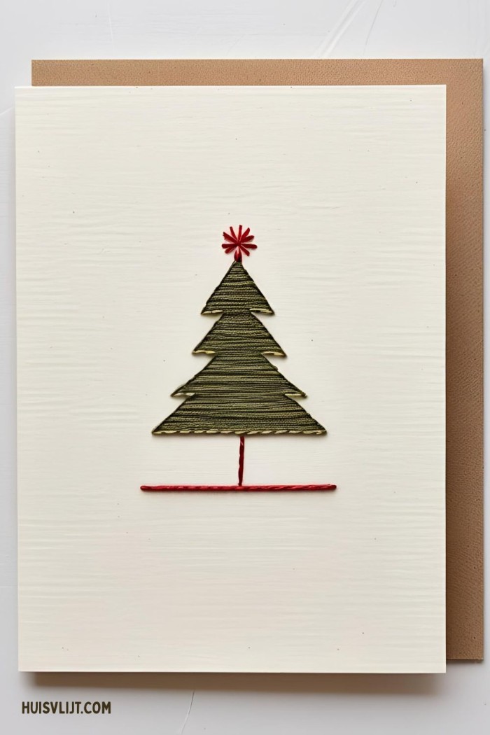 eenvoudige kerstkaarten maken