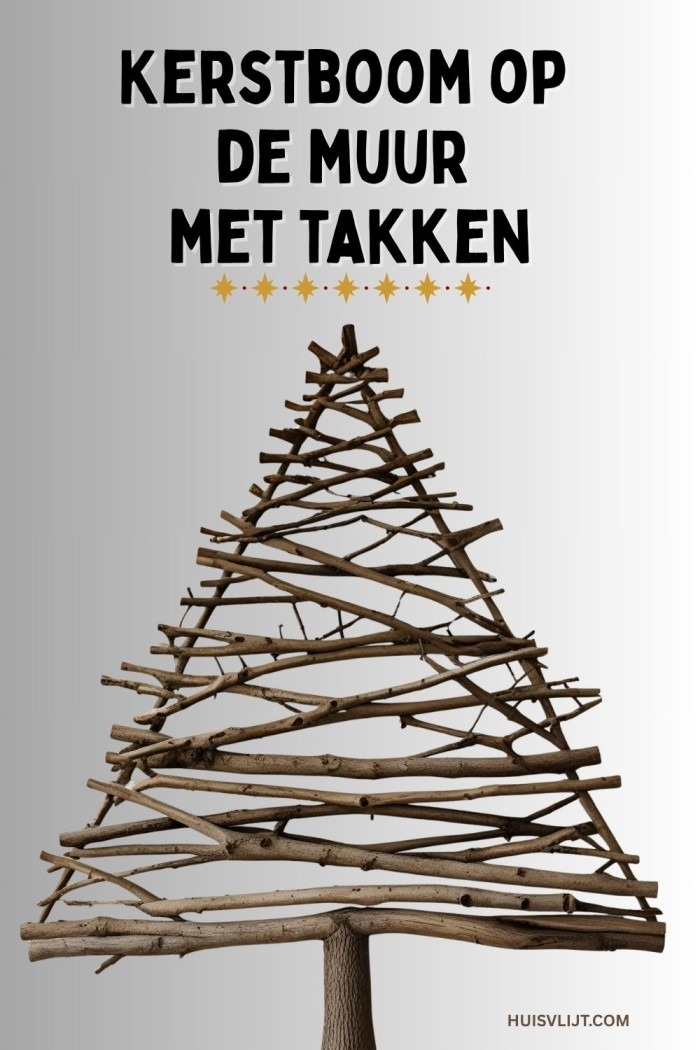 kerstboom op de muur
