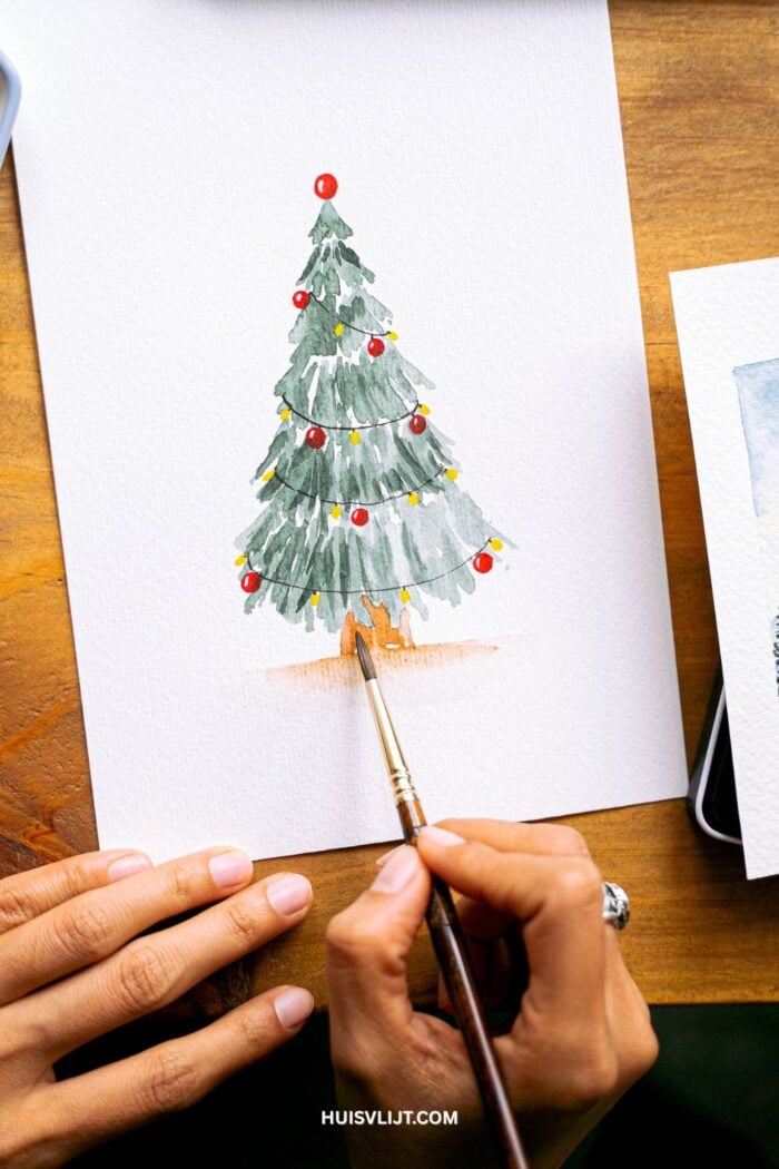 kerstkaarten aquarel