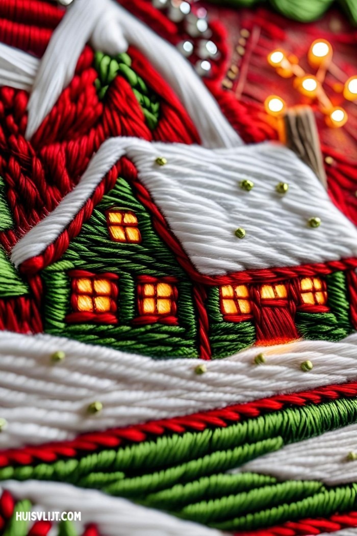 kerstkaarten borduren