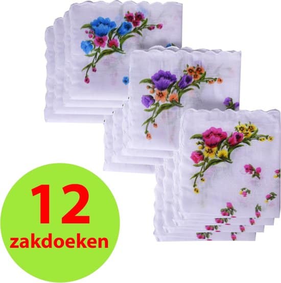 Zakdoeken of tissues? Wat is beter en hygiënischer? 8 katoenen doekjes met bloemen