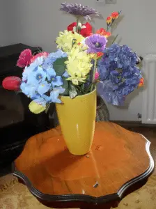 5 x kunstbloemen Action: super mooi : ) 7 Stoffen bloemen