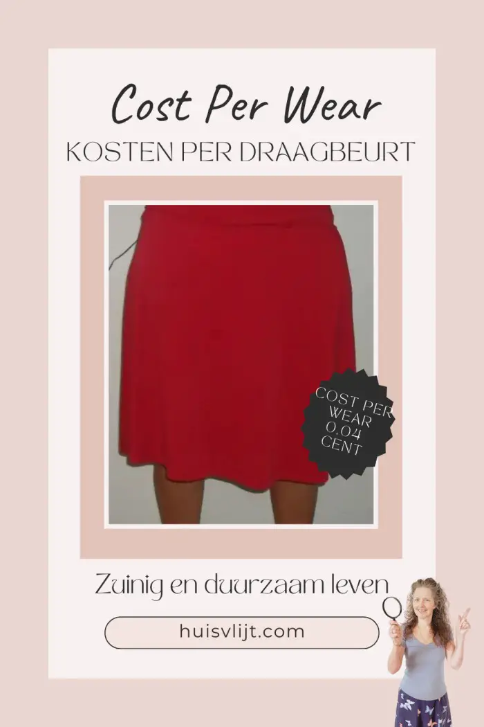 Cost Per Wear: streef naar 2,-