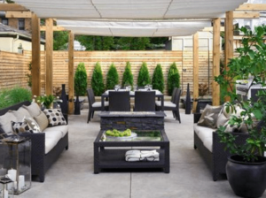 tuin met tegels