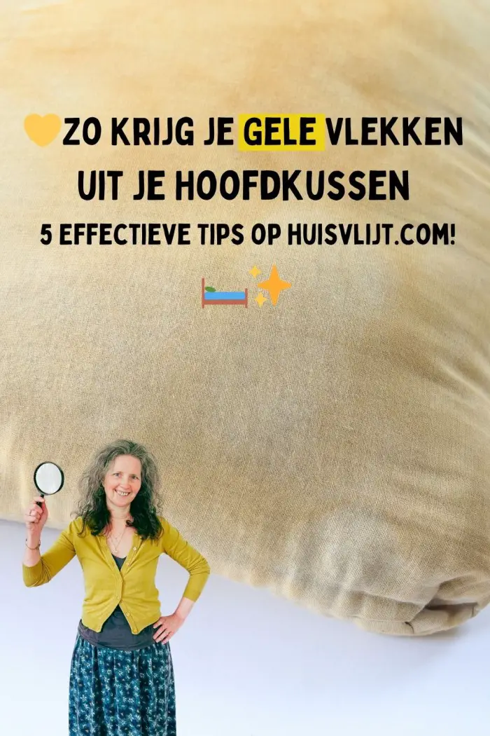 gele vlekken verwijderen kussen