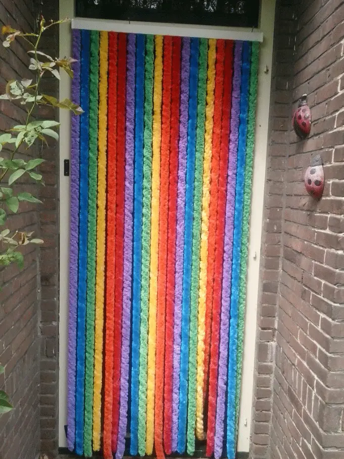 Vliegengordijn hangt 1 vliegengordijn kattenstaarten