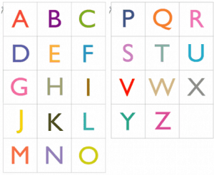 alfabet letters