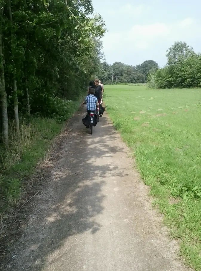 fietsen met het gezin