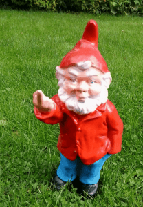 kabouter geeft de vinger