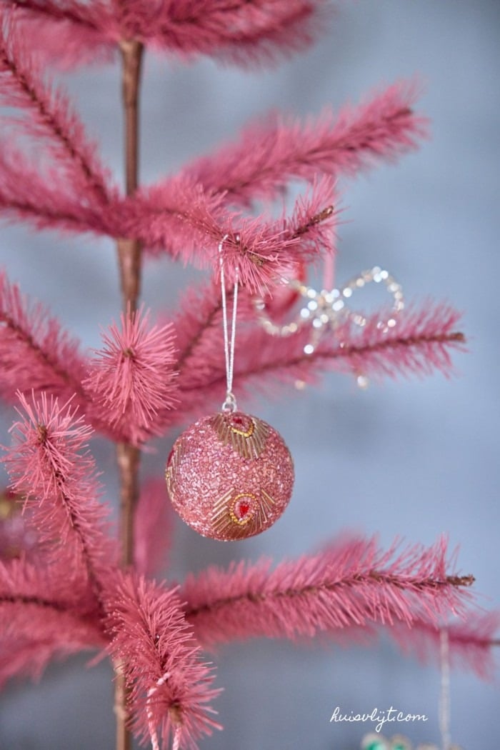 kerstboom roze