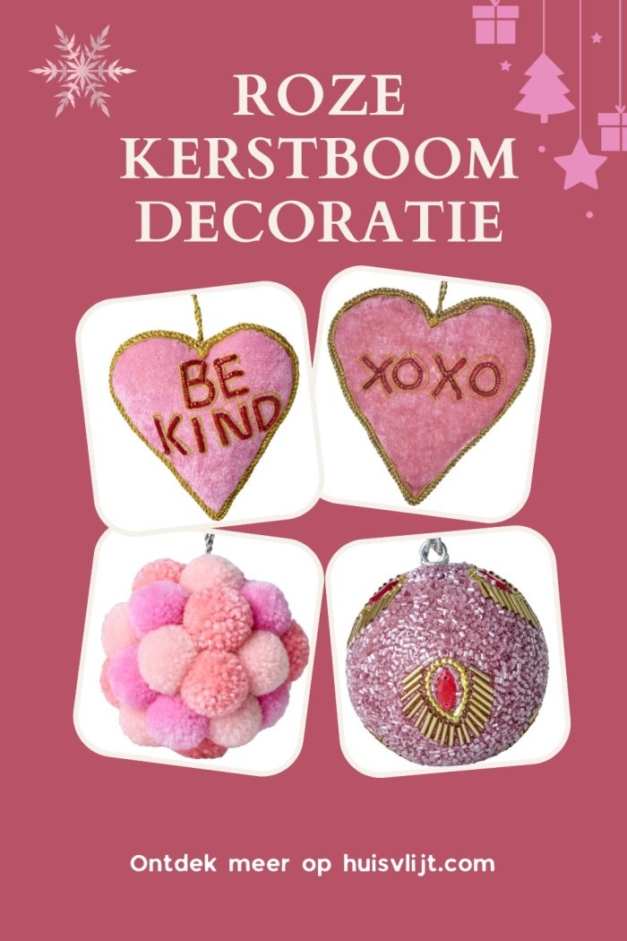 roze kerstversiering