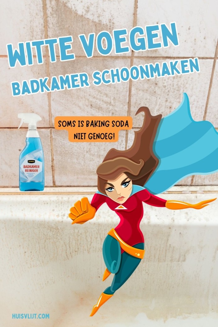 witte voegen badkamer schoonmaken