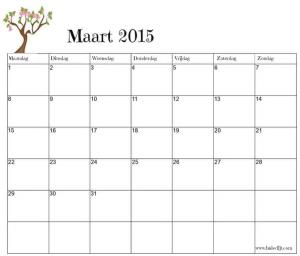 gratis maandplanner maart