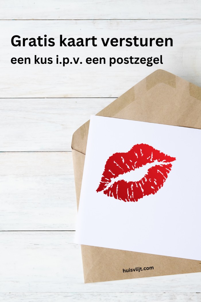 Gratis kaart versturen PostNL: een kus i.p.v. een postzegel