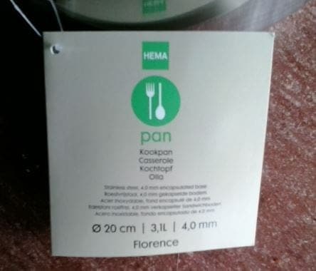 Nieuwe pan van de Hema