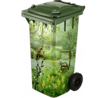 Wat kun je met die lelijke afval containers 3 kliko sticker