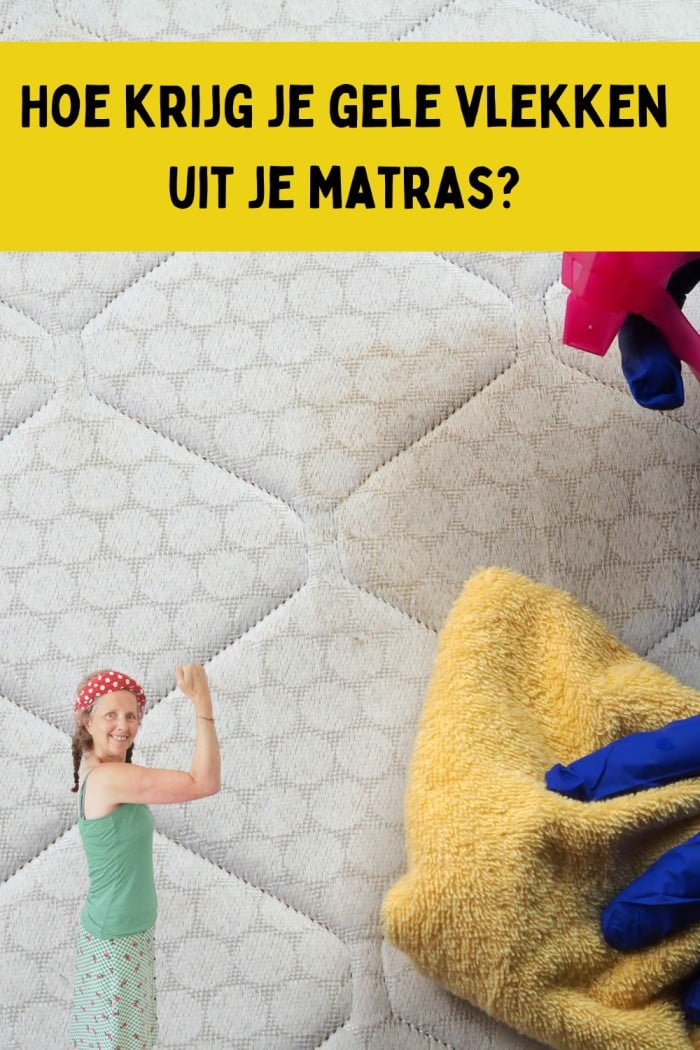 gele vlekken uit matras