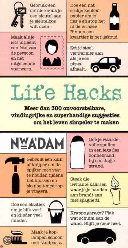 Life hacks: meer dan 300 slimme maar ook ‘Duh!’ lifehacks