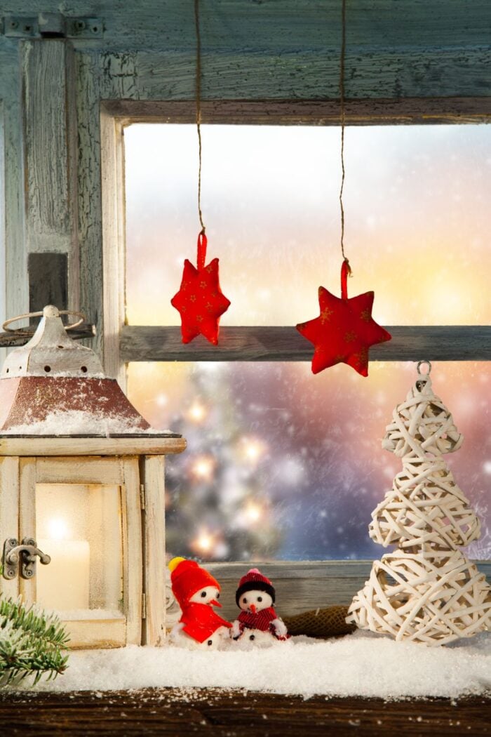 raamdecoratie kerst vensterbank