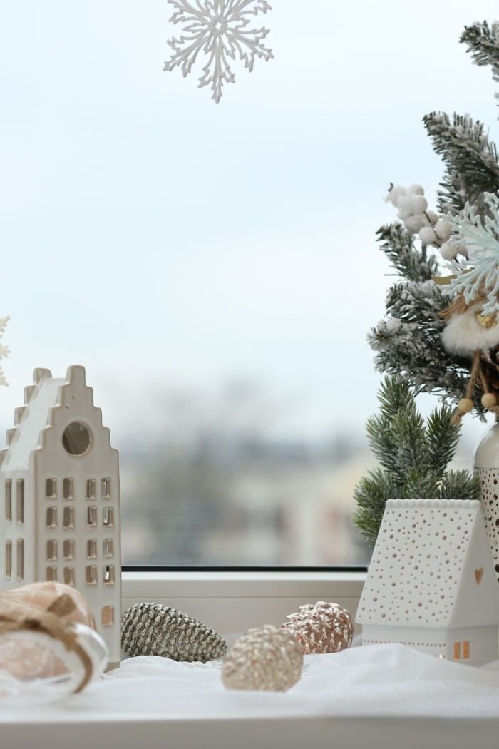 vensterbank decoratie kerst