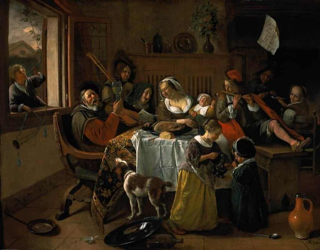 een huishouden van Jan steen