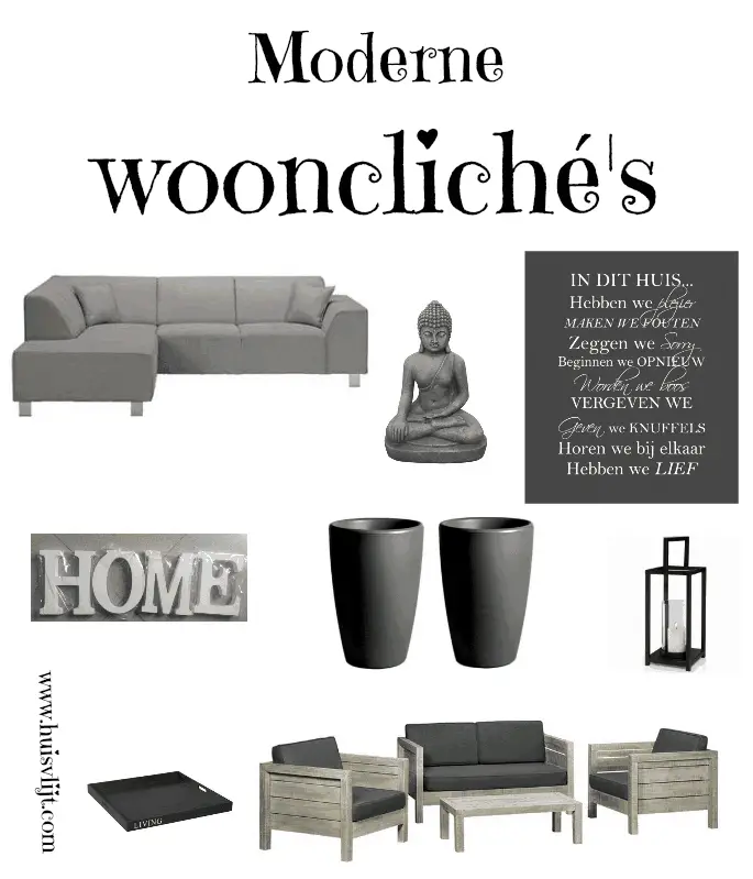Moderne wooncliché’s: van Action kastrandjes tot grijze hoekbank