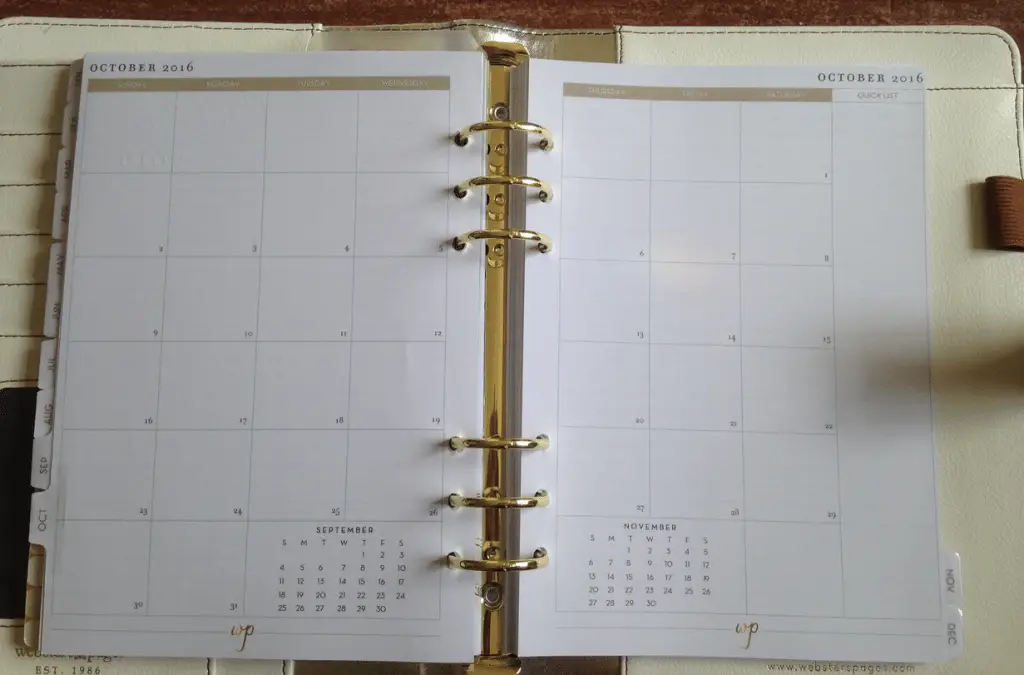 Mooier alternatief voor de Filofax: Webster's planner 9 webster's agenda