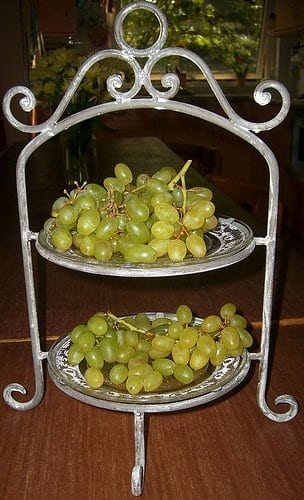 Druiven op een etagère