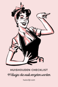 Huishoudschema checklist