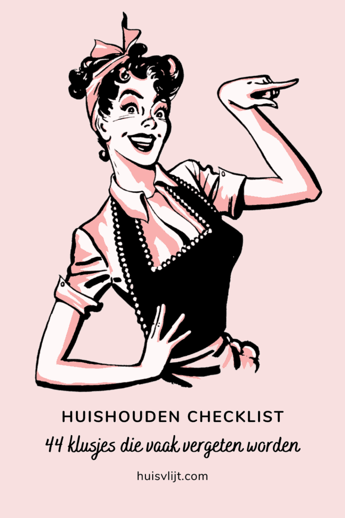 Huishoudschema checklist huishouden