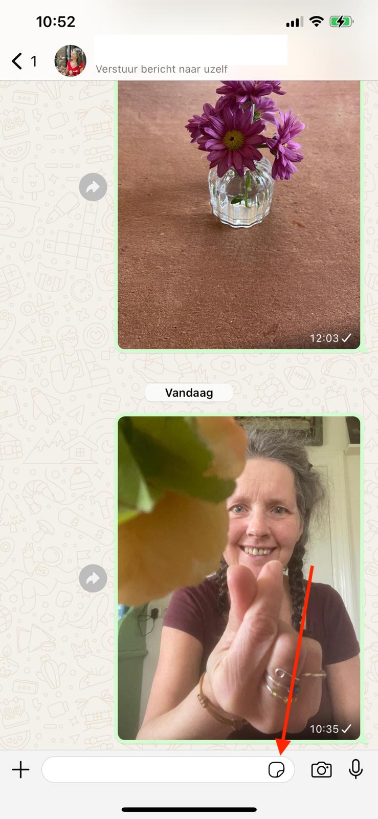 virtuele knuffel whatsapp