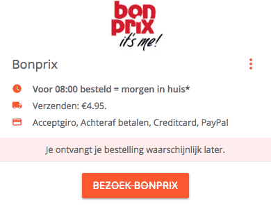 vandaag besteld