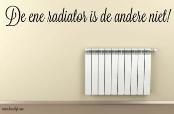 De ene radiator is de andere niet!