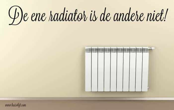 De ene radiator is de andere niet!