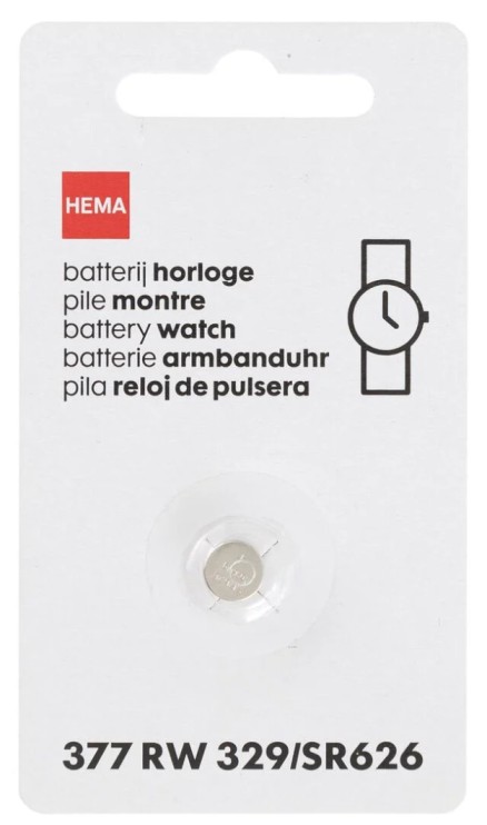 horloge batterij hema