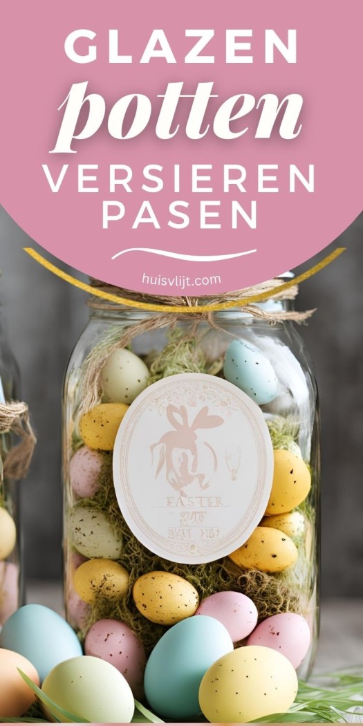 glazen potten versieren pasen