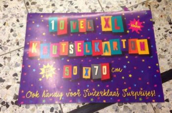 Tip: grote vellen karton bij de Wibra