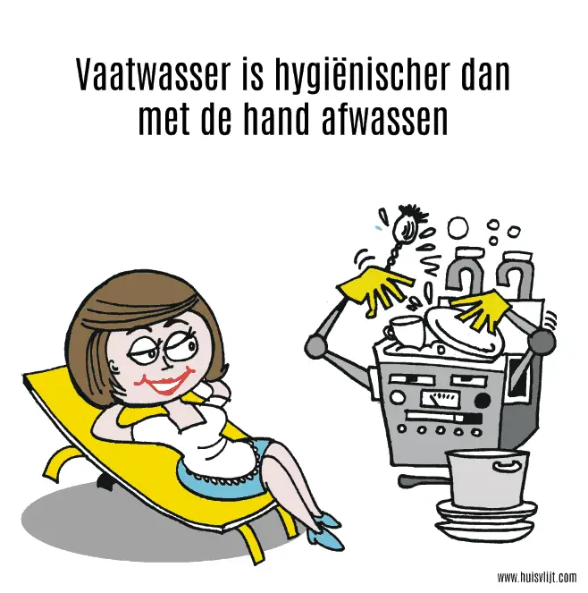 Vaatwasser is hygiënischer én goedkoper dan afwassen met de hand