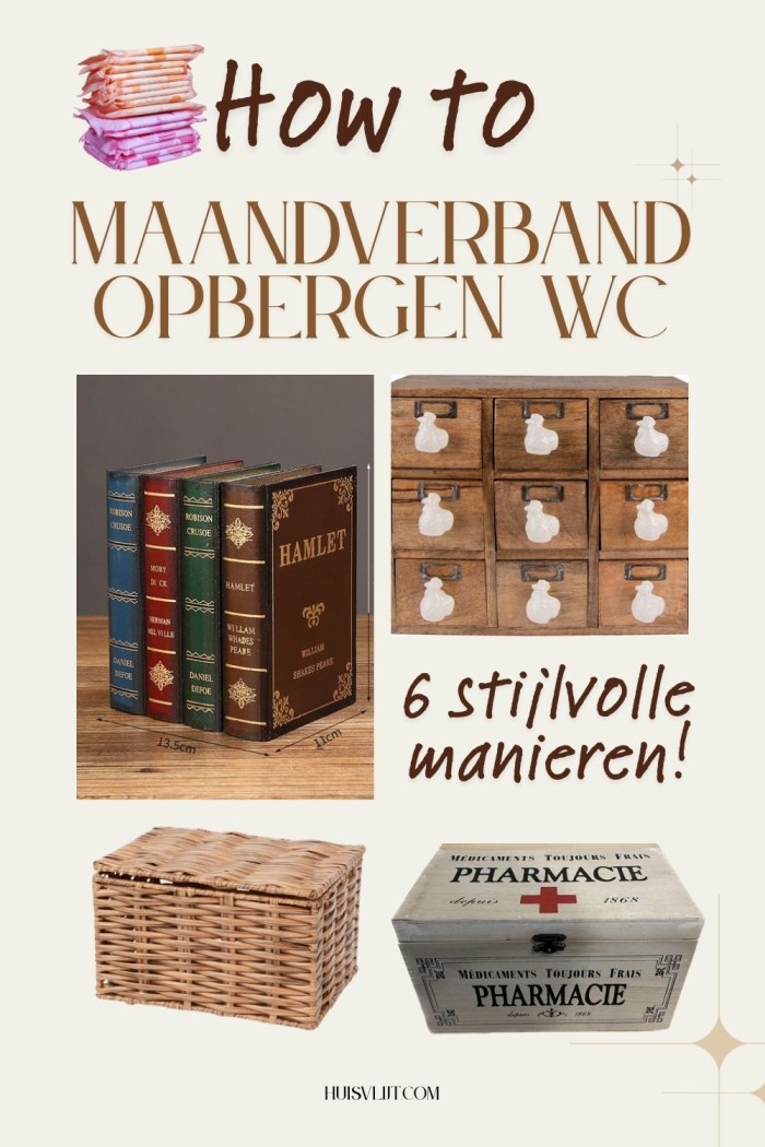 Maandverband opbergen toilet | 7 stijlvolle ideeën (ook inlegkruisjes) 11 maandverband opbergen wc – pin voor later